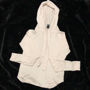 Baby pink hooded long sleeve